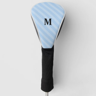 Couvre-club De Golf 7 Option Monogramme moderne Baby Blue Stripes