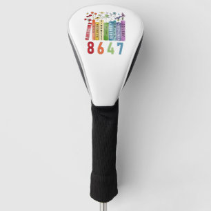 Couvre-club De Golf 8647 Subtle Anti Trump Anti MAGA 86 47 Floral LGBT