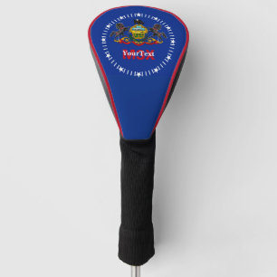 Couvre-club De Golf A personnalisé votre drapeau d'état de la
