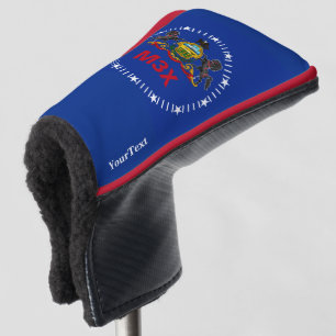 Couvre-club De Golf A personnalisé votre drapeau d'état de la