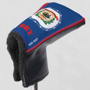 Couvre-club De Golf A personnalisé votre drapeau d'état de la Virgin