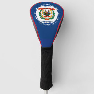 Couvre-club De Golf A personnalisé votre drapeau d'état de la Virgin