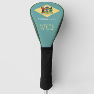 Couvre-club De Golf A personnalisé votre drapeau d'état du Delaware