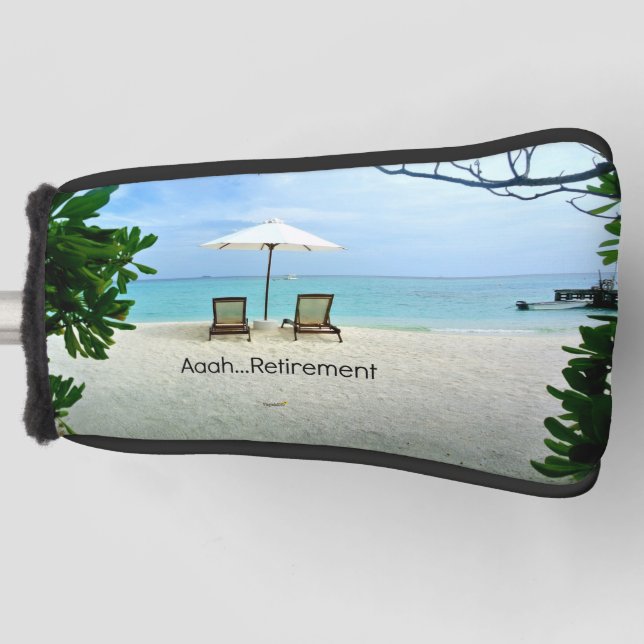 Couvre-club De Golf Aaah...Retraite, design populaire, (Devant)