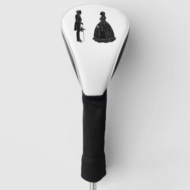 Couvre-club De Golf abraham lincoln mary todd lincoln silhouette (Devant)