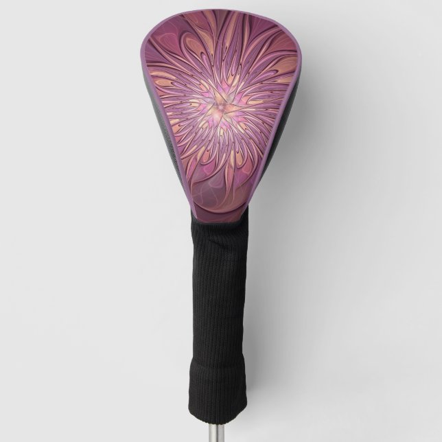 Couvre-club De Golf Abstrait Floral Fractal Art Berry couleurs (Devant)