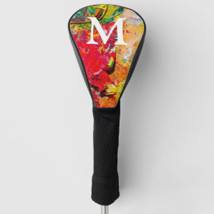 Couvre-club De Golf Abstraite De Palette Artiste Gaie