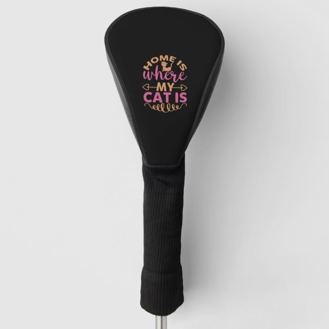 Couvre-club De Golf Accueil Où Est Mon Chat (Devant)