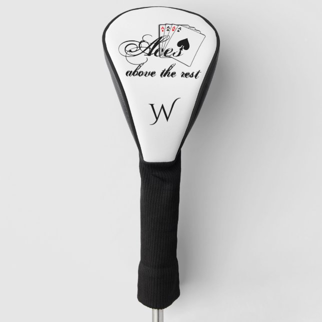 Couvre-club De Golf Aces au-dessus du reste initial Golf Head Cover (Devant)
