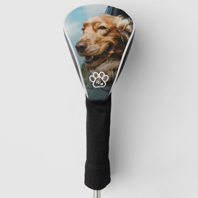 Couvre-club De Golf Add Your Own Photo Dog Pets Monogram (Devant)