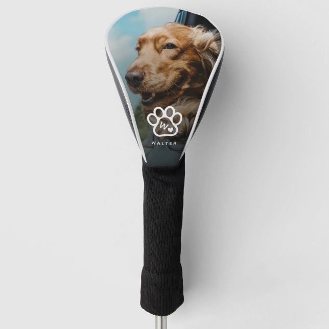 Couvre-club De Golf Add Your Own Photo Dog Pets Monogram Name (Devant)