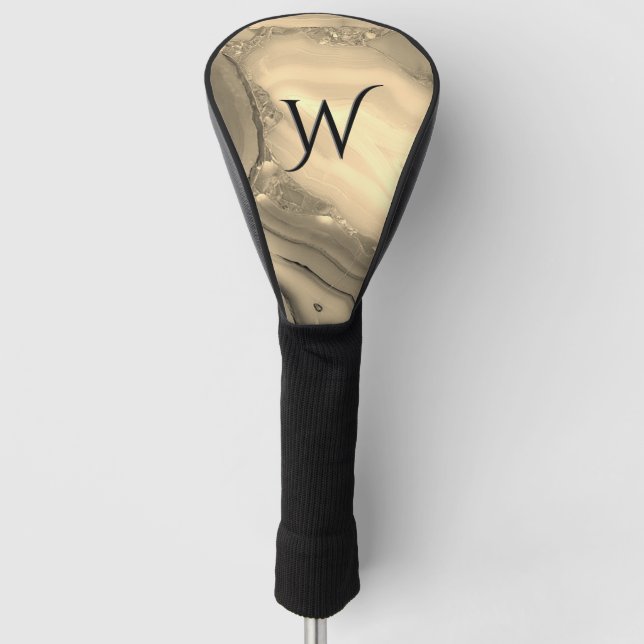 Couvre-club De Golf Agate Brown initiale (Devant)