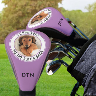 Couvre-club De Golf Aimez-vous à Ruff & Back Custom Chig Photo Lavende