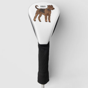 Couvre-club De Golf Airedale terrier dog cartoon