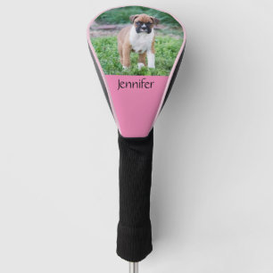 Couvre-club De Golf Ajouter un nom Pink Personnalisé Dog Golf Club
