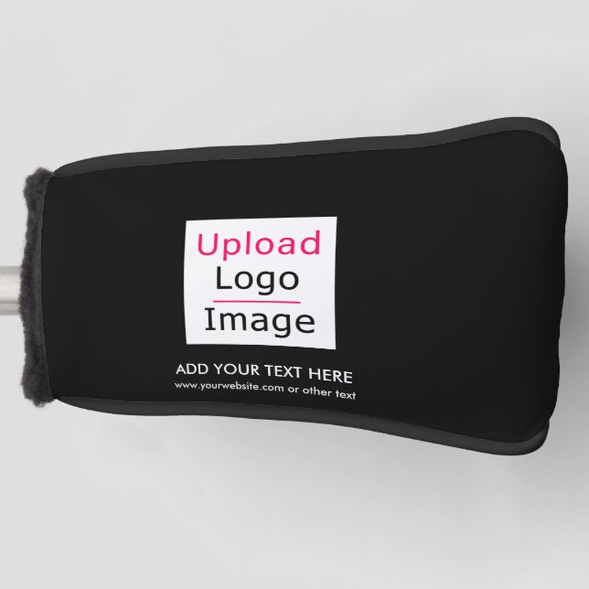 Couvre-club De Golf Ajouter votre logo et texte personnalisé Moderne B (Devant)