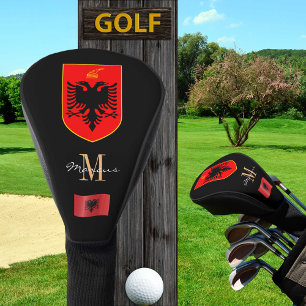 Couvre-club De Golf Albanie & Drapeau Clubs de Golf Monogrammes Couver