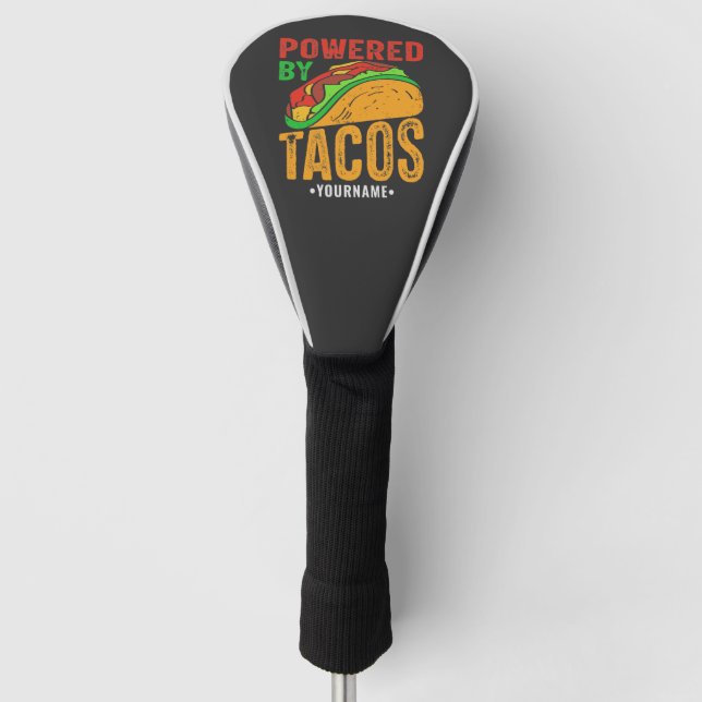 Couvre-club De Golf Alimenté Par Tacos Mexicain Amateur De Nourriture (Devant)