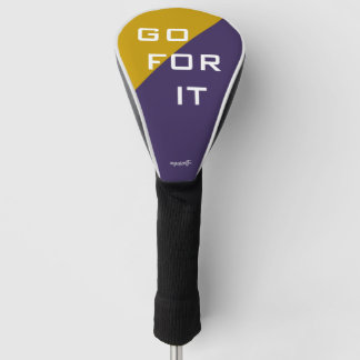 Couvre-club De Golf Aller pour l'or et le violet UDUB Classique modern