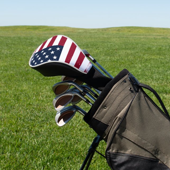 Couvre-club De Golf American Flag Driver Golf Head Cover (In Situ)