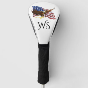 Couvre-club De Golf American Flag et Eagle Monogrammed