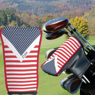 Couvre-club De Golf American Stars and Stripes Red White Blue Putter