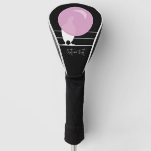 Couvre-club De Golf Amusant Bubblegum Birds on a Wire Black