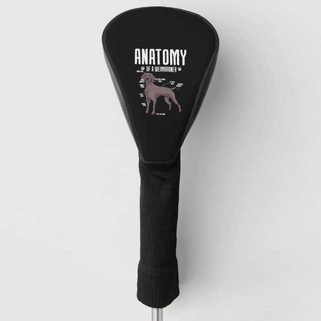Couvre-club De Golf Anatomie D'Un Weimaraner (Devant)