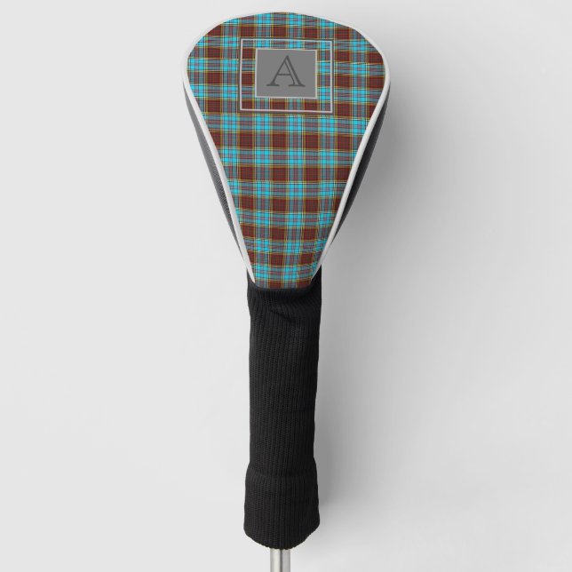 Couvre-club De Golf ANDERSON TARTAN Monogram Golfers Golfing (Devant)