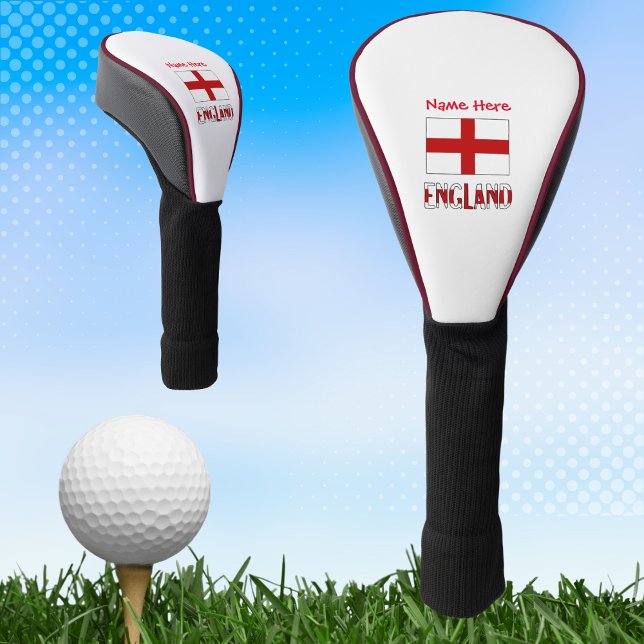 Couvre-club De Golf Anglais Drapeau Rouge Personnalisation (Créateur téléchargé)
