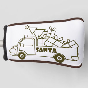 Couvre-club De Golf Aperçu camion de Noël Père Noël vue côté voiture