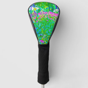 Couvre-club De Golf Aqua Blue Impressionistic Garden Paysage