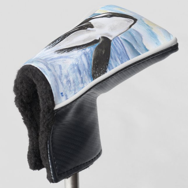 Couvre-club De Golf Aquarelle Baleine Orca (Devant 3/4)