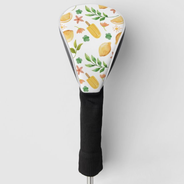 Couvre-club De Golf Aquarelle Citrons & Popsicles (Devant)