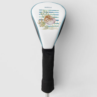 Couvre-club De Golf Aquarelle COQUILLAGE,  