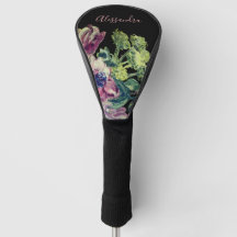 Aquarelle florale personnalisée noir rose botaniqu