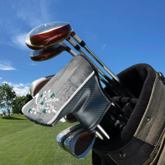 Couvre-club De Golf Arbre turquoise des Coeurs Couverture personnalisé