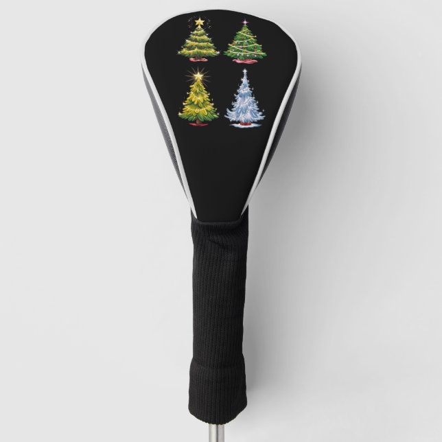 Couvre-club De Golf Arbre vert Noël Vacances Hiver (Devant)