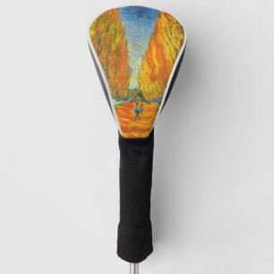 Couvre-club De Golf Arbres de peuplier d'automne jaune doré Van Gogh V