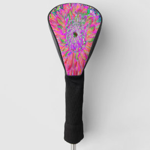 Couvre-club De Golf Arc-en-ciel coloré Abstrait Dahlia Flower