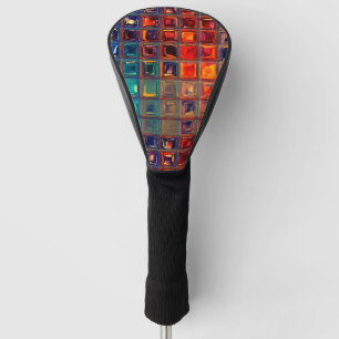 Couvre-club De Golf Arc-en-ciel mosaïque   Carreaux Abstraits coloré
