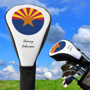 Couvre-club De Golf Arizona Flag & Monogrammed Golf Clubs Couverture