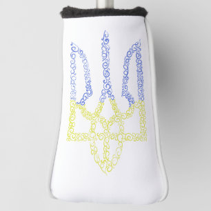 Couvre-club De Golf Armoiries de l'Ukraine trident motif de la spirale