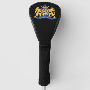 Couvre-club De Golf Armoiries de Pays-Bas sur dccn noir