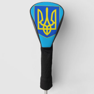 Couvre-club De Golf Armoiries d'État de l'Ukraine Trident d'Or Beaux-A