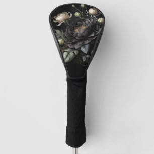 Couvre-club De Golf Arrangement gothique Rose Fleur noire