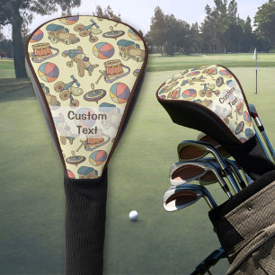 Couvre-club De Golf Arrière - plan des icônes de jouets