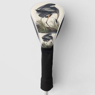 Couvre-club De Golf Art de la nature de l'aigrette bleue d'Audubon vin