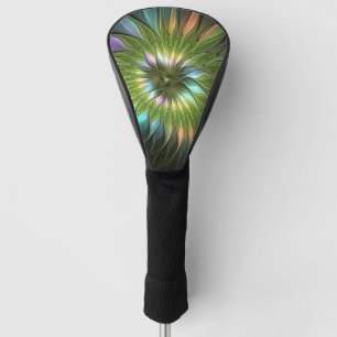 Couvre-club De Golf Art Fractal Fleur Imaginaire Coloré Lumineux