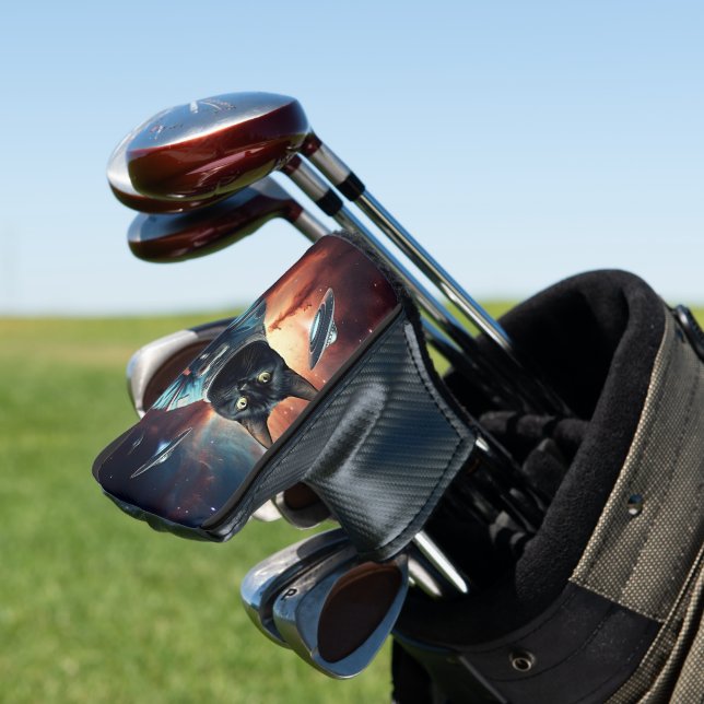 Couvre-club De Golf Astronaut de chat galactique (In Situ)